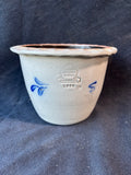 Rowe Pottery Works Salt Glaze Stoneware Cobalt Blue Flower Pot