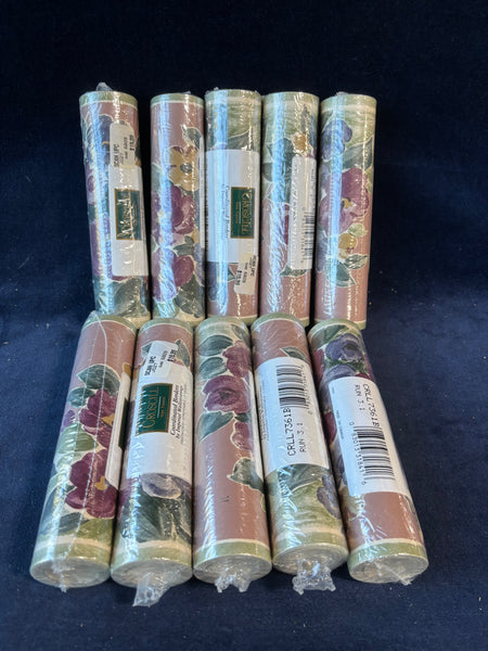 Lot Of 10 Unopened 5 Yd Rolls Floral Croscill Wallpaper Border