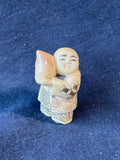 Japanese Netsuke-Style Carved Resin Figurine Man