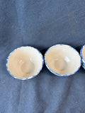 Handmade Blue & Cream Splatter Pottery Bowls – Lot of 4 *Read Description*
