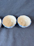 Handmade Blue & Cream Splatter Pottery Bowls – Lot of 4 *Read Description*