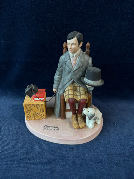 (D)Norman Rockwell “Self Portrait” Figurine