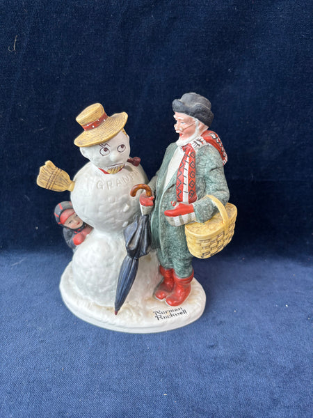(G)Norman Rockwell “Granpa Snowman” Figurine