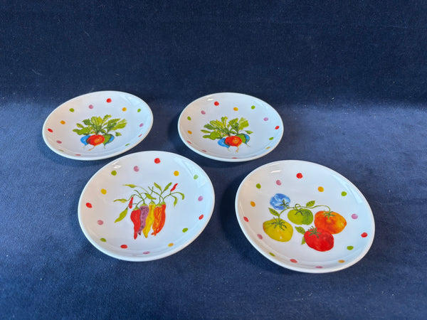 Set Of 4 “Gifts From The Garden" Tidbit Dishes