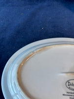 Dutch Wax Hand-Painted Ceramic Covered Butter Dish Stripes