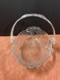 Mikasa Crystal Holiday Bells Basket With Plastic Handle