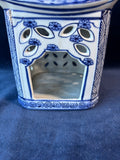 Chinoiserie Blue and White Mikasa Pagoda Candleholder Lantern