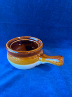 Set Of 3 Brown Rim French Onion Bowls