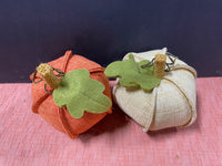 Pair Of Cloth Pumpkins