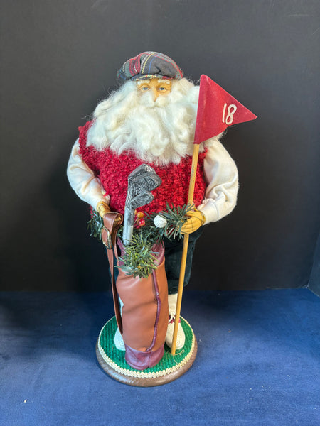 St. Nick Santa Going Golfing Christmas Collectible Figurine