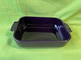 Peugeot Rectangular Ceramic Baker with Handles - Eggplant