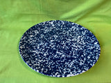 Pier 1 Round Blue Splatter Serving Platter