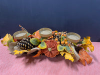 3 Candle Holder Thanksgiving Table Centerpiece