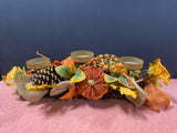 3 Candle Holder Thanksgiving Table Centerpiece