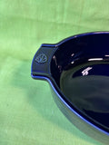 Peugeot Appolia Oval Oven Dish Ceramic Baker w/ Handles - Blue