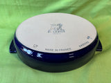 Peugeot Appolia Oval Oven Dish Ceramic Baker w/ Handles - Blue