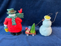 Pair Of Snowman Figurines