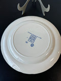(C) Wedgwood Yale University Vanderbilt Scientific Hall II 1906 Blue & White Dinner Plate