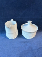 Gibson Black Tie Sugar Bowl And Creamer