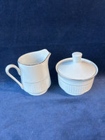 Gibson Black Tie Sugar Bowl And Creamer