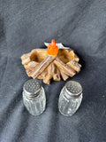 3-Piece Campfire Salt And Pepper Shaker Set (Tested), Appears Unused