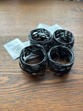 Bed Bath And Beyond Set Of 4 Twisted Wire Napkin Rings, Unused