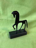 Ornate Black Metal Horse Sculpture