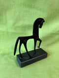 Ornate Black Metal Horse Sculpture