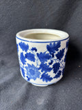 Blue And White Floral Planter Pot