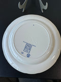 (F) Wedgwood Yale University Yale College Fence & Campus Blue & White Dinner Plate