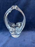 Toscany Collection Art Glass Clear Lead Crystal Basket
