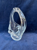 Toscany Collection Art Glass Clear Lead Crystal Basket