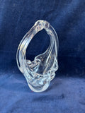 Toscany Collection Art Glass Clear Lead Crystal Basket