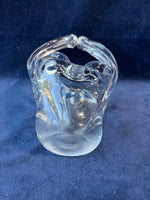 Toscany Collection Art Glass Clear Lead Crystal Basket