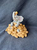 Lenox "Elephants Good Fortune" Resin Trunk-up Elephant Peanuts Figurine *Read Description*