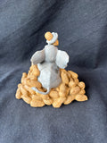 Lenox "Elephants Good Fortune" Resin Trunk-up Elephant Peanuts Figurine *Read Description*