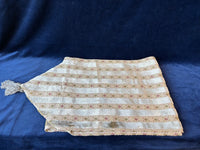 Tasseled End Gold Tone Table Runner