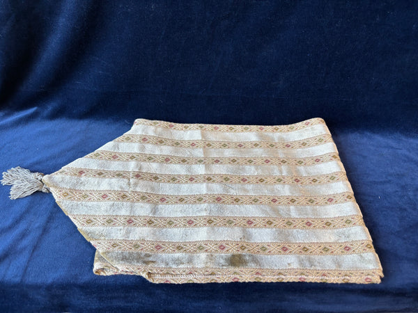 Tasseled End Gold Tone Table Runner