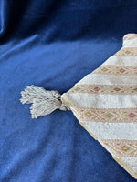 Tasseled End Gold Tone Table Runner
