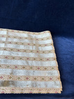 Tasseled End Gold Tone Table Runner