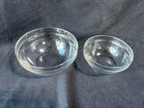 Set Of 10 France and Clear Glass Nesting Mixing Bowls