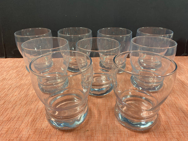 9 Pc Set Of Clear Whiskey Glasses