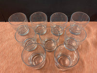 9 Pc Set Of Clear Whiskey Glasses