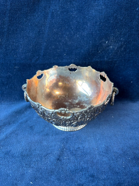 Raimond Silver Plated Bowl With Carver Ringed Handles *Read Description*