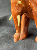 Hand-Carved Wooden Elephant Figurine