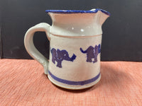 Blue Elephant Pottery Stoneware Pitcher