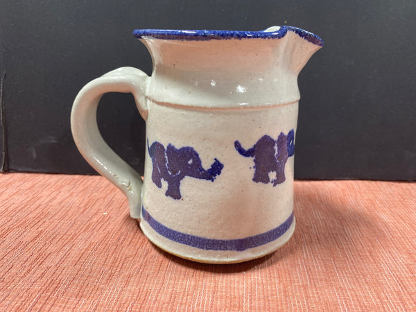 Blue Elephant Pottery Stoneware Pitcher