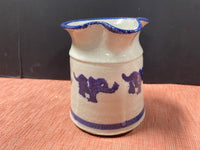 Blue Elephant Pottery Stoneware Pitcher