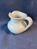 Williamsburg Pottery Salt Glaze Creamer Pitcher Cobalt Blue Flower