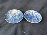 Set Of 2 Liberty Blue Scenes Ara Services Small Plates *Read Description*
